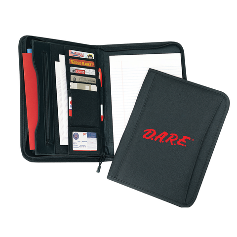 Black Zippered Padfolio