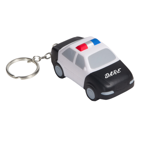 Foam Police Car Keychain