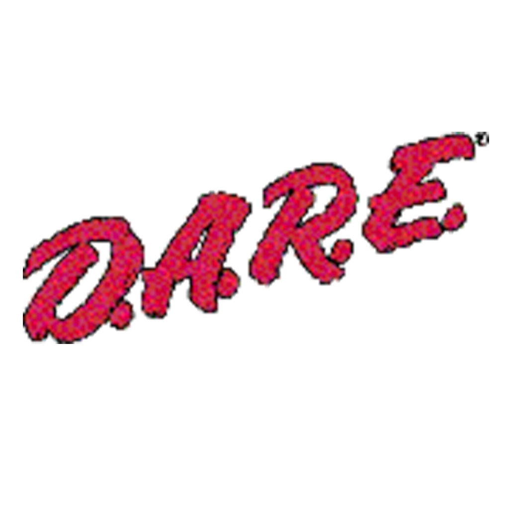 Red DARE Vinyl Decal Black Outline Jagged Reflective DARECATALOG