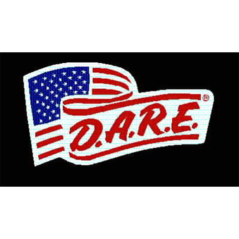 DARE Flag Vinyl Decal - White Background